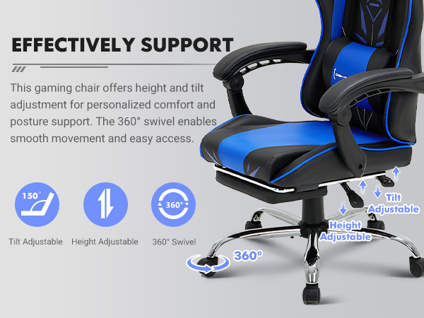 Chaise gaming confortable