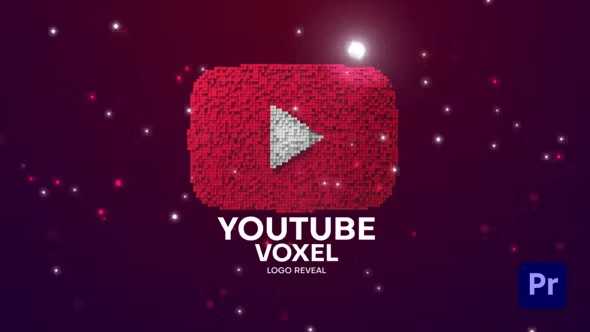 Videohive - Youtube Voxel Pixel Logo Reveal 51224143