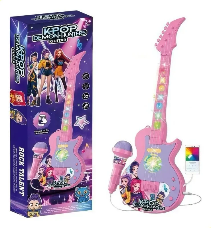 Guitarra con micr&oacute;fono de las Guerreras K-pop