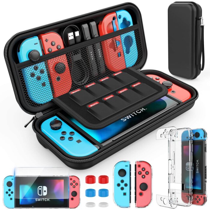 Kit de accesorios 3 en 1 para Nintendo Switch.