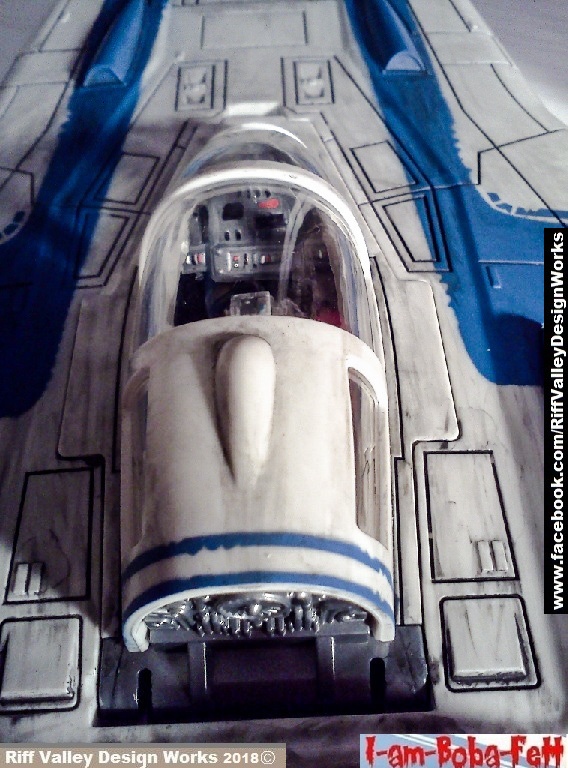 sw custom painted a-wing cockpit closed z3
