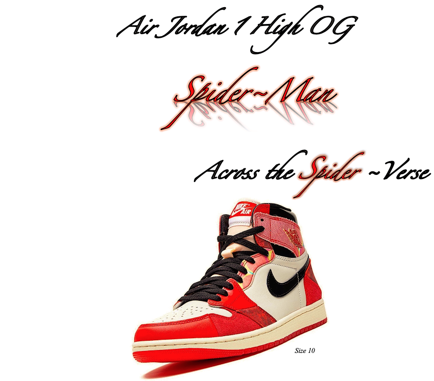 👟Air Jordan 1 High OG Spider-Man Across the Spider-Verse Size 10