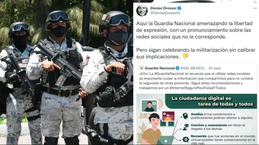 Guardia Nacional amenaza la libertad de expresión, según Denise Dresser