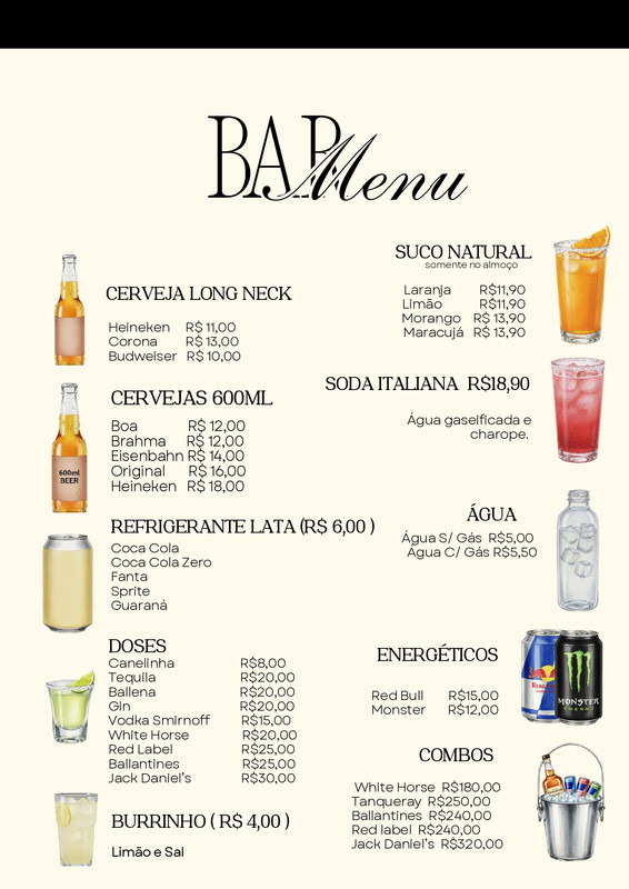Cardápio Bar 2