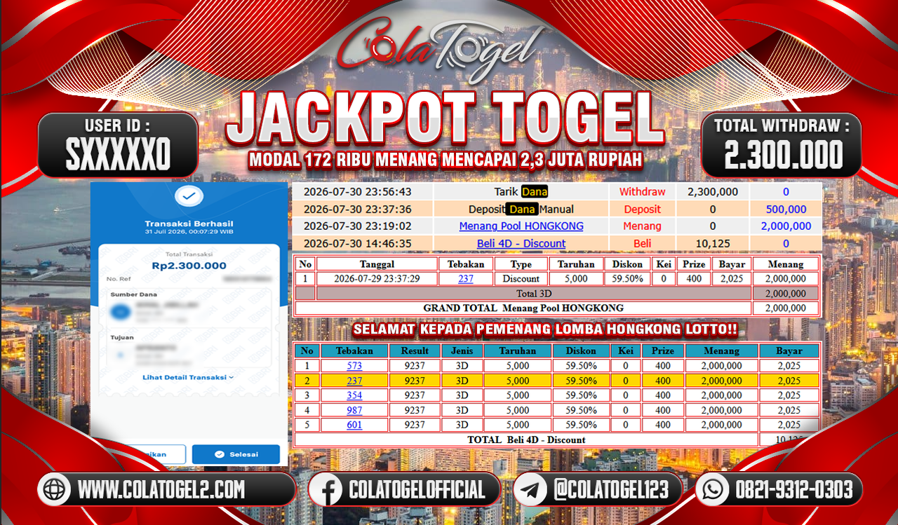 JACKPOT HONGKONG LOTTO!!