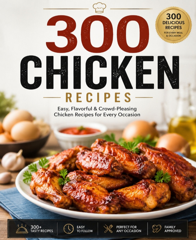 300 Chicken Recipes Cookbook Cover