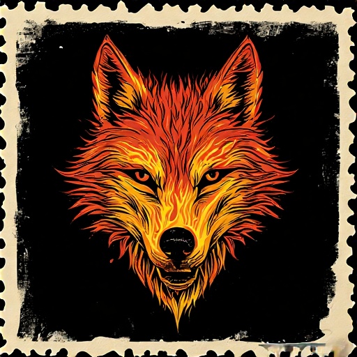 Postal-stamp-style-art-of-a-fl-34