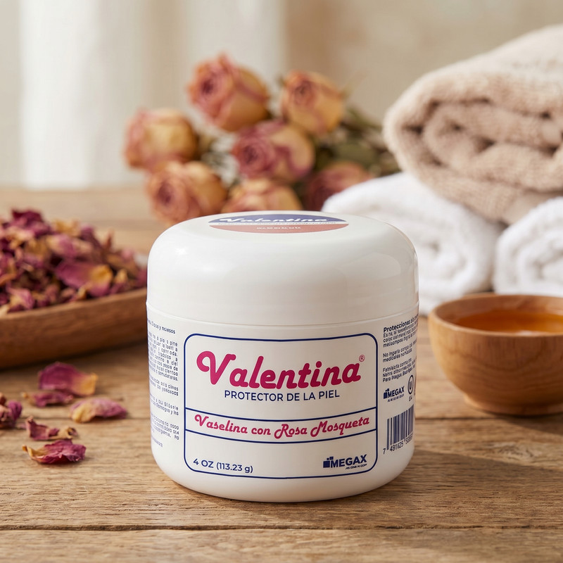 Vaselina Blanca con Rosa Mosqueta Valentina 1Oz