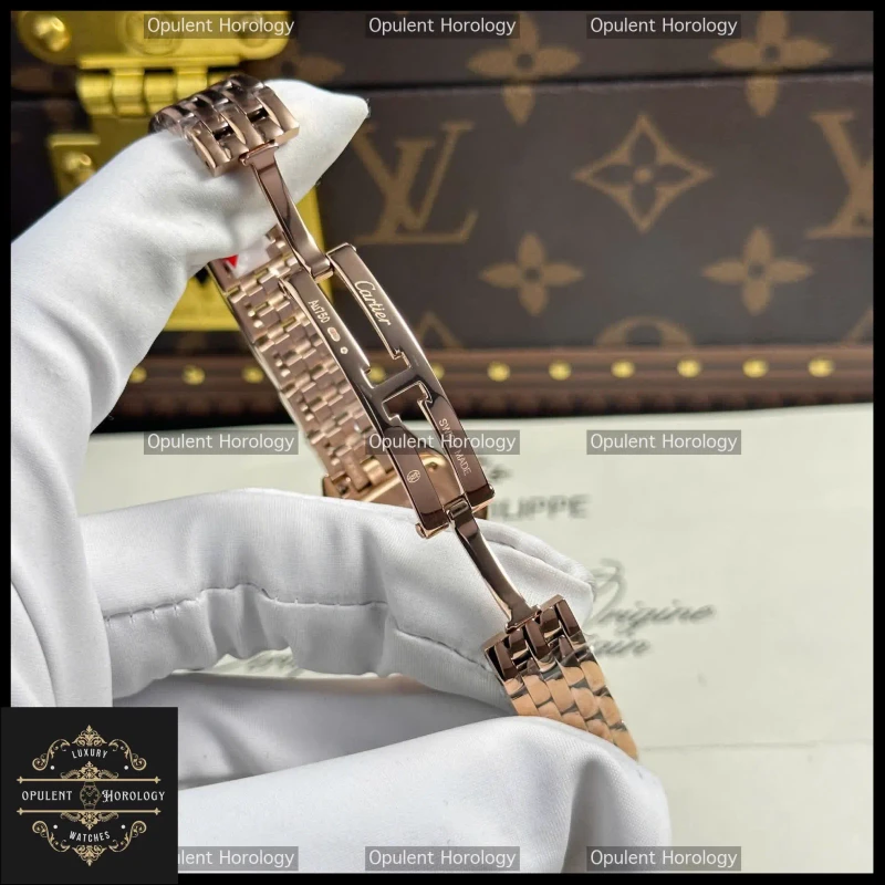 Cartier Panthere Watch Replica 23x30mm Rose Gold Plated Swiss Quartz