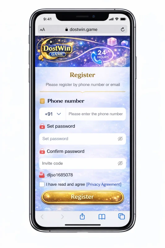 Registration on 13L GAME