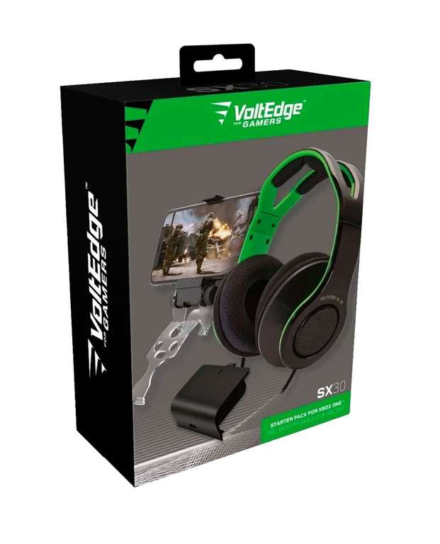 GamePlanet: KIT DE INICIO PARA XBOX ONE SX30(audífonos, bateria xbox one y adaptador de control para celular) 
