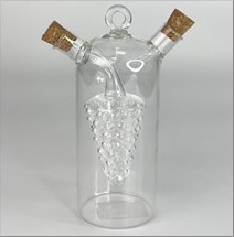 Ємність для оцту та олії скляна Гроно 350мл