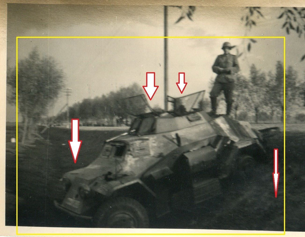 2 WK Foto Leichter Panzerspähwagen Sd Kfz 222 mi