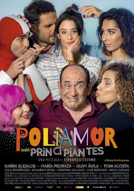 PÓSTER DE LA COMEDIA ESPAÑOLA “POLIAMOR PARA PRINCIPIANTES”, DE FERNANDO COLOMO