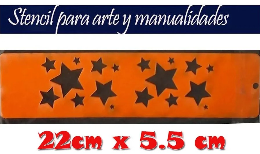 Estrellas Stencil plantilla para artes y manualidades fomy pasta fria