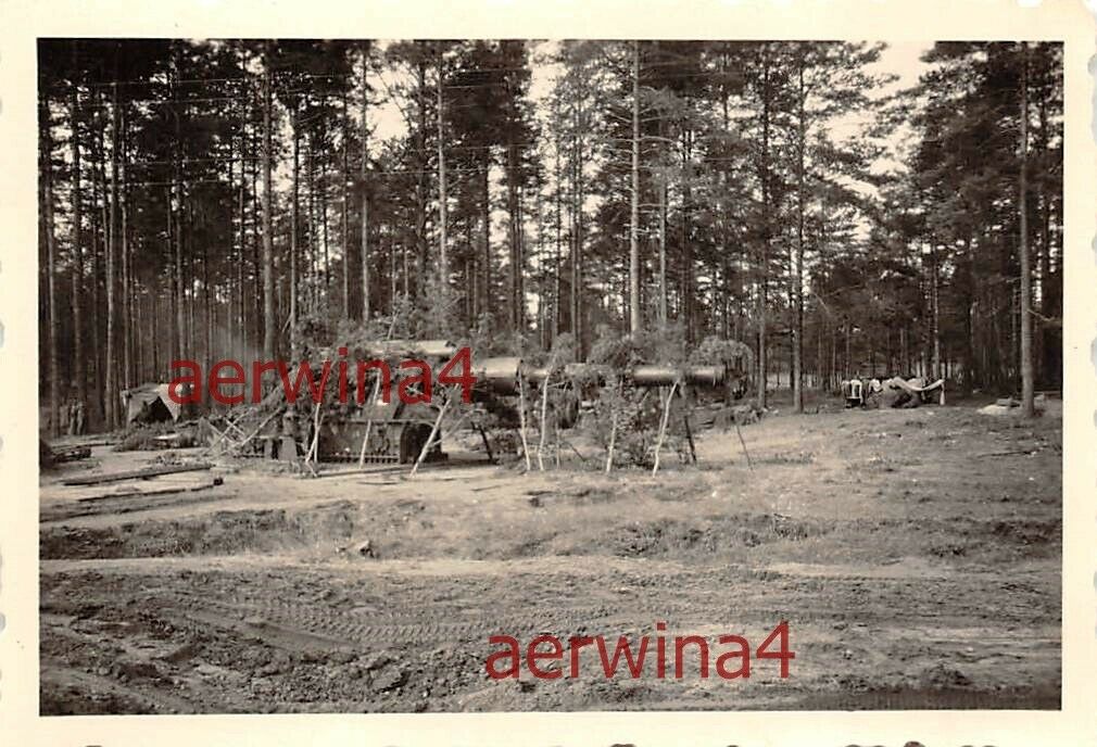38 cm Geschütz Langer Max bei Luga Beschießung von Leningrad Russland Ostfront