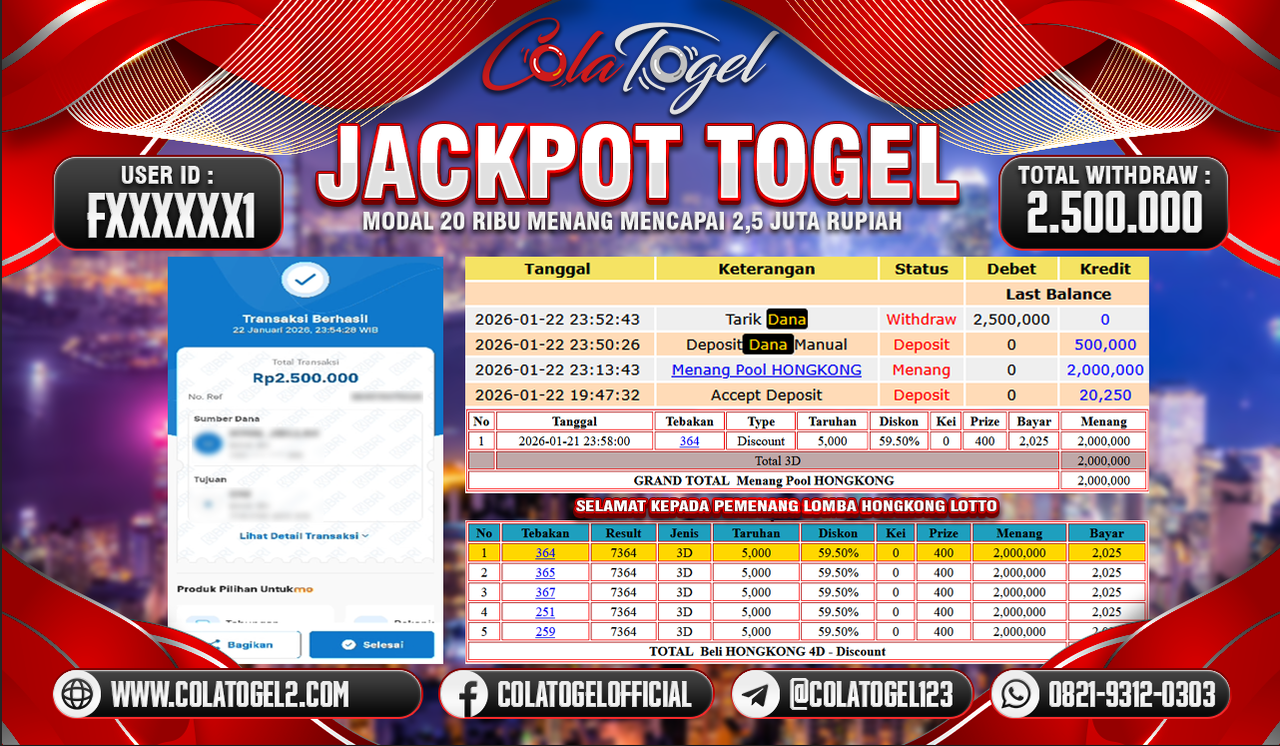 JACKPOT HONGKONG LOTTO!!