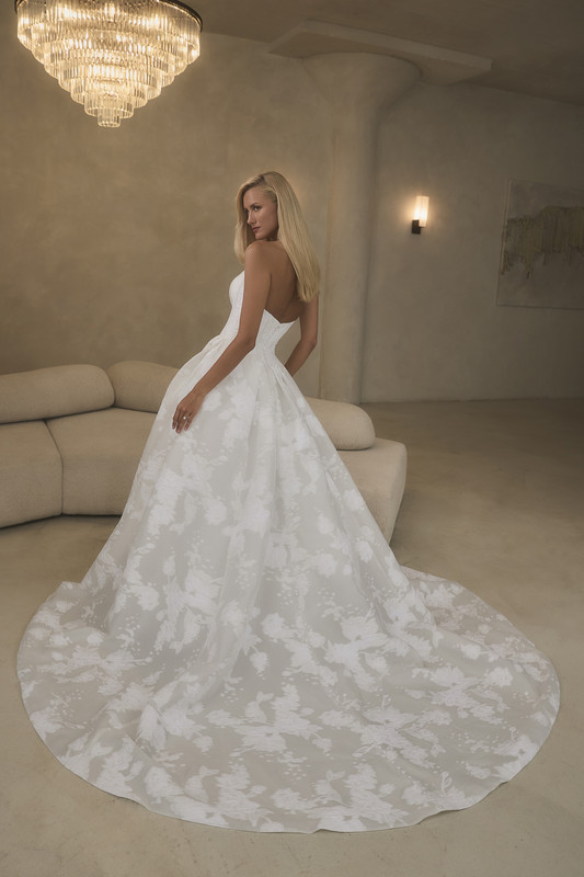 Casablanca Bridal Guinevere Back View and Train