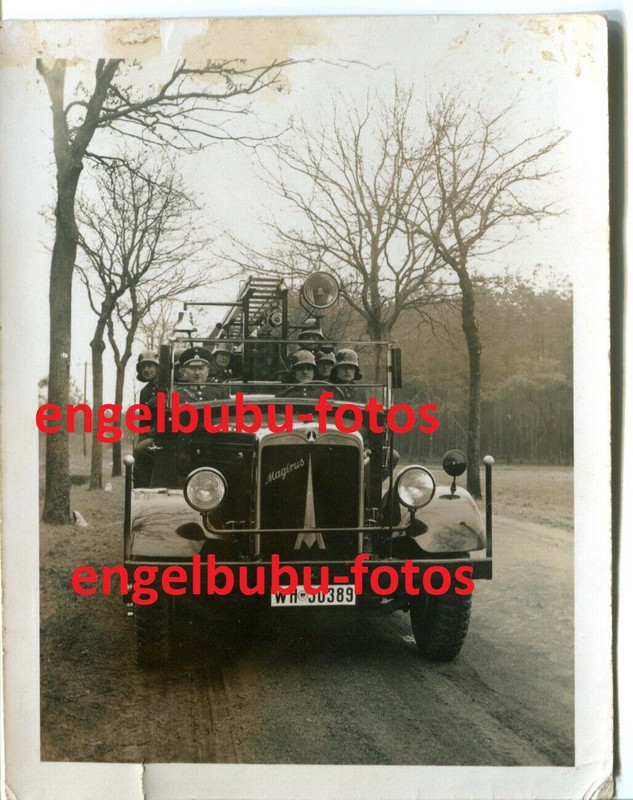 FOTO - FAHRZEUG - FEUERWEHR - LÖSCH-WAGEN - Wehrmacht -Magirus -