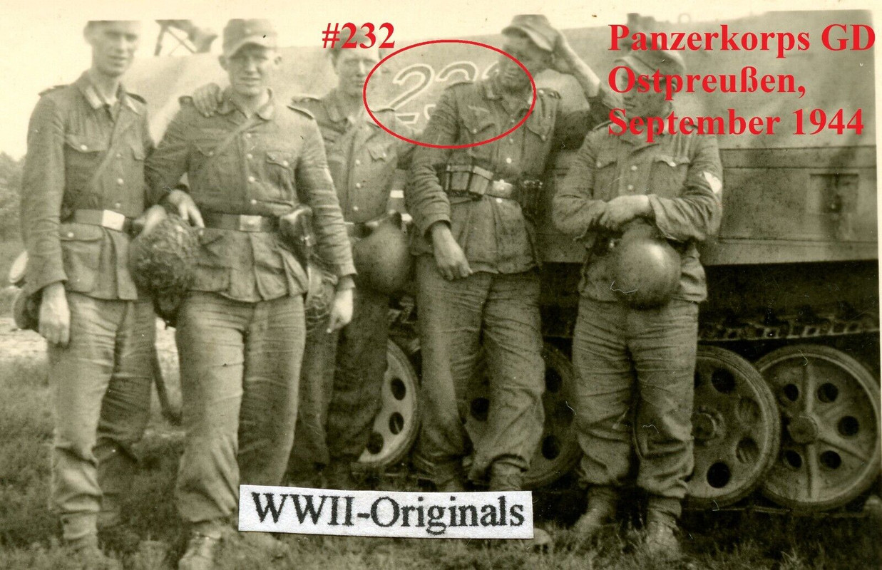 Foto Panzer Korps GD Halbkette Sd.Kfz. 251 Ostpreußen Sept. 44 Fhr.-Begl.-Btl (4)