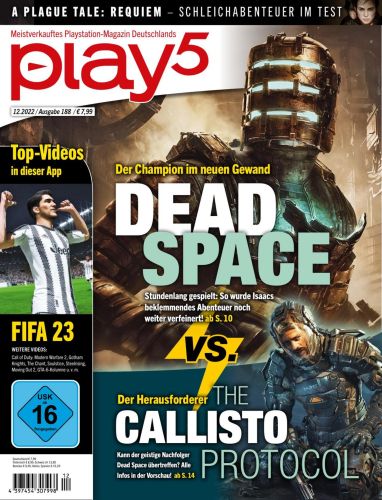 Cover: Play5 Das Playstation Magazin Dezember No 12 2022