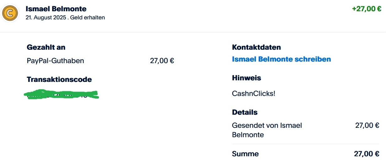Payment proof