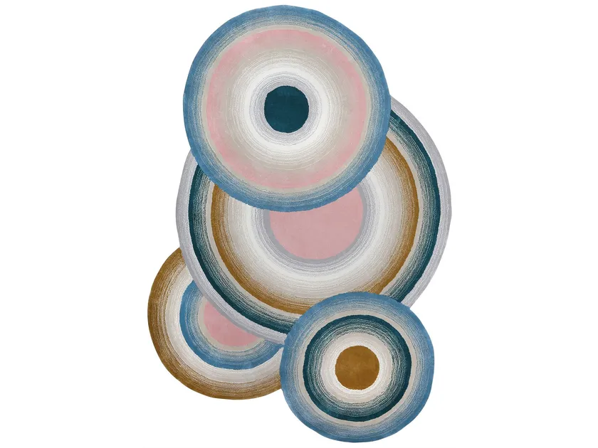 Watercolor Wash Viscose Wool Carpet Rug