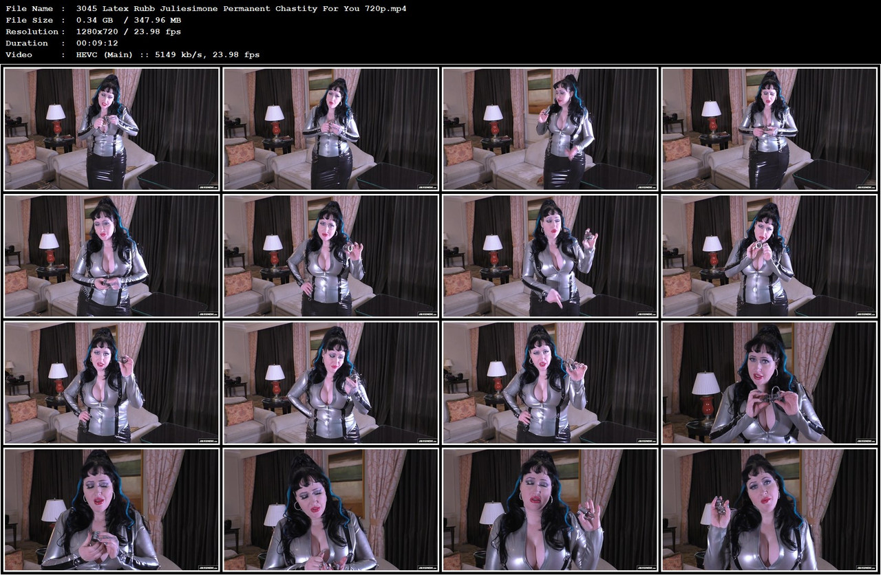 3045 Latex Rubb Juliesimone Permanent Chastity For You 720p mp4