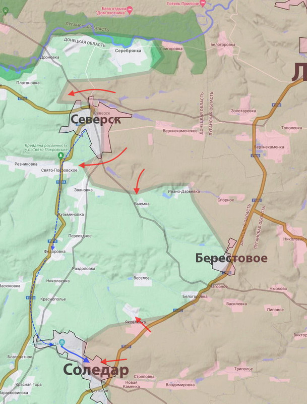 Карта города северска донецкой области