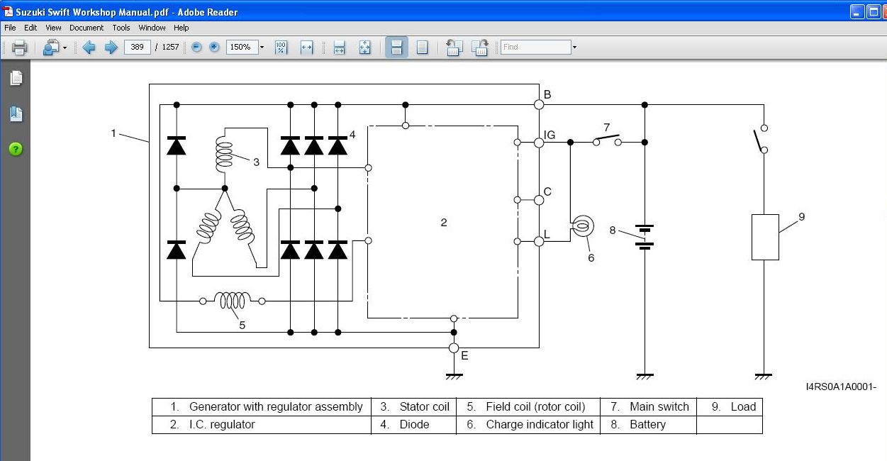 suzuki swift charging system