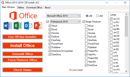 Office 2013-2021 C2R Install / Install Lite 7.4.1 Office 2013-2021 C2R Install / Install Lite 7.4.1