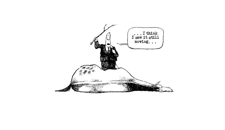 flogging dead horse what