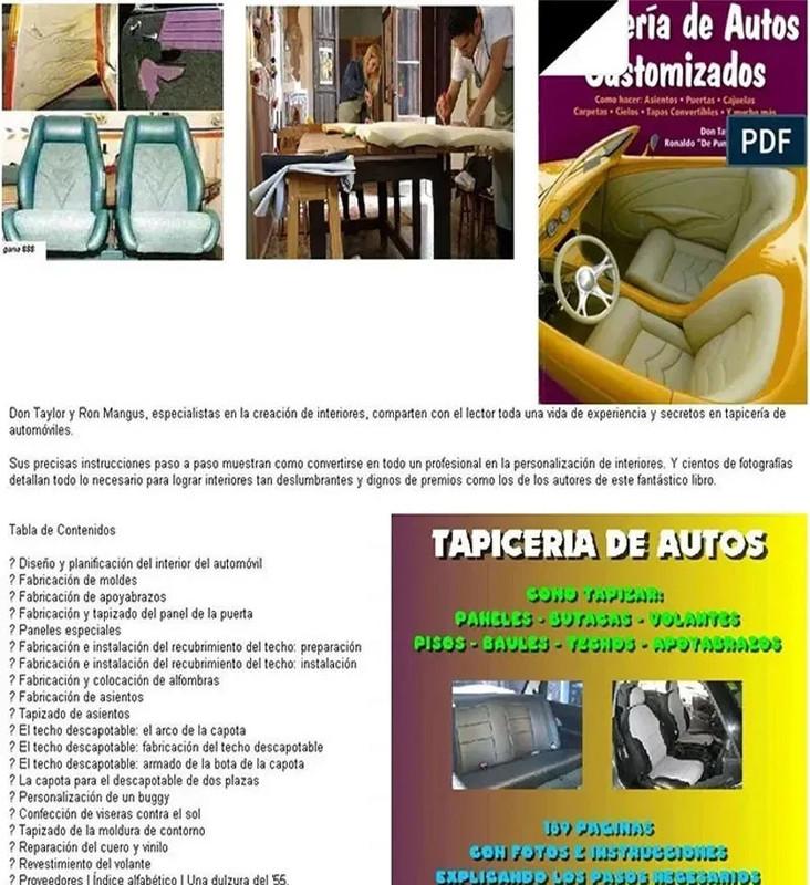 Curso De Tapicería Para Muebles Y Autos