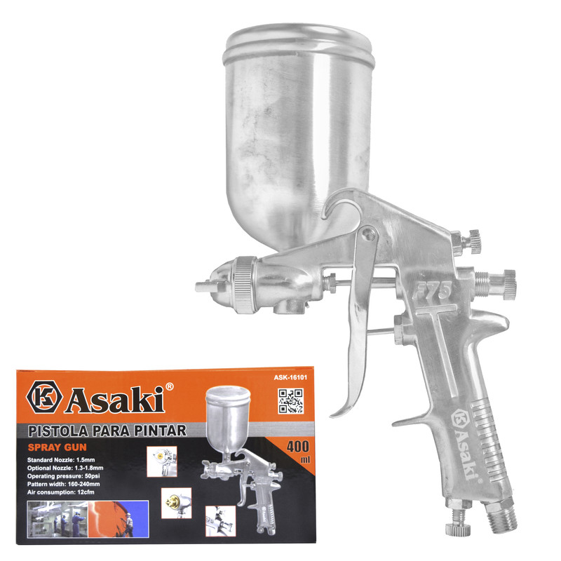 PISTOLA PARA PINTAR SPRAY GUN  400ML ASAKI