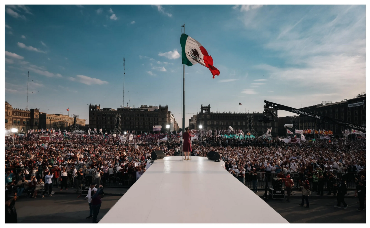 Sheinbaum reúne a 350 mil personas en arranque de campaña