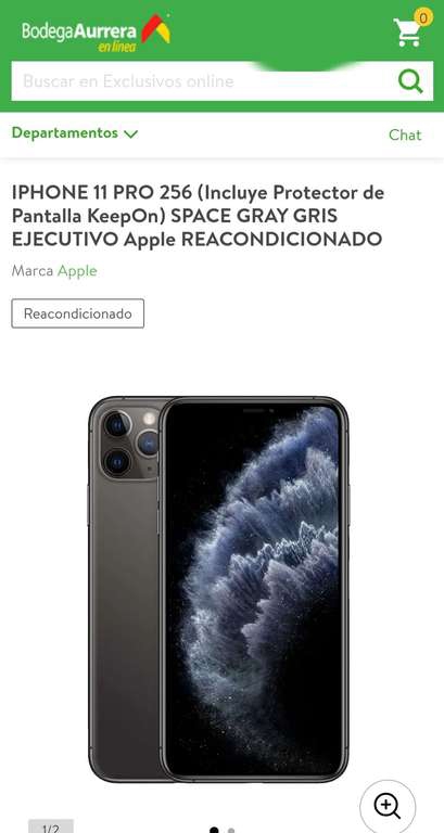 Bodega Aurrera: iPhone 11 Pro 256Gb Gris Ejecutivo - *Reacondicionado* 
