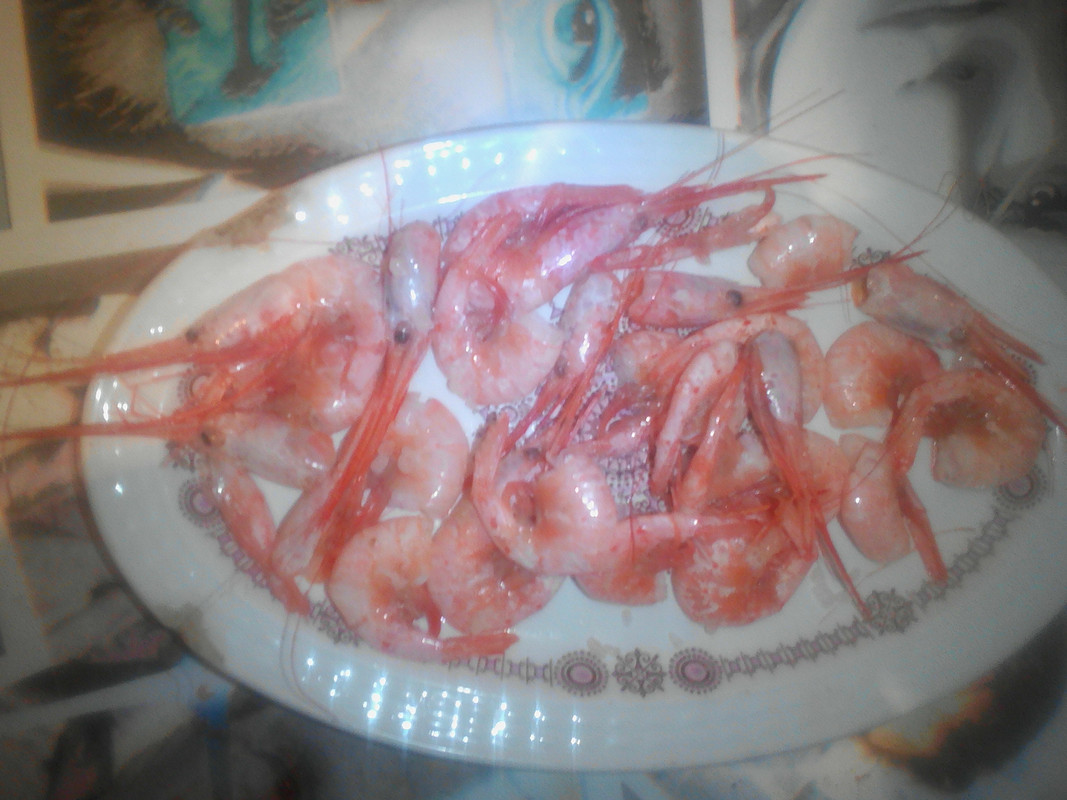 Me voy a comer unas gambas deliciosas