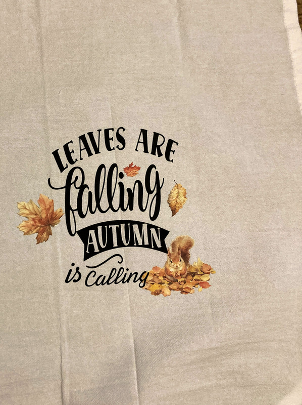 handcrafted autumn towel