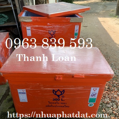 Thùng giữ lạnh thailand 450L trữ hải sản, thùng đá nhựa bảo quản thực phẩm lâu 0963.839.593 Ms.Loan Thung-giu-nhiet-hai-san-thung-da-cong-nghiep