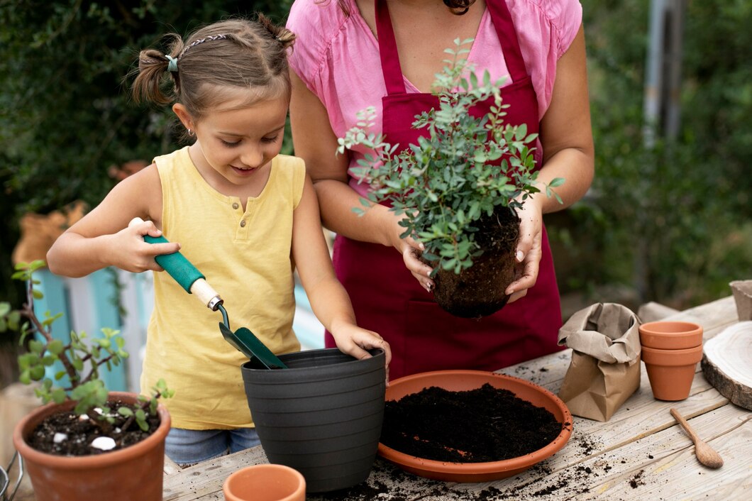 Crianças aprendendo sobre educação ambiental