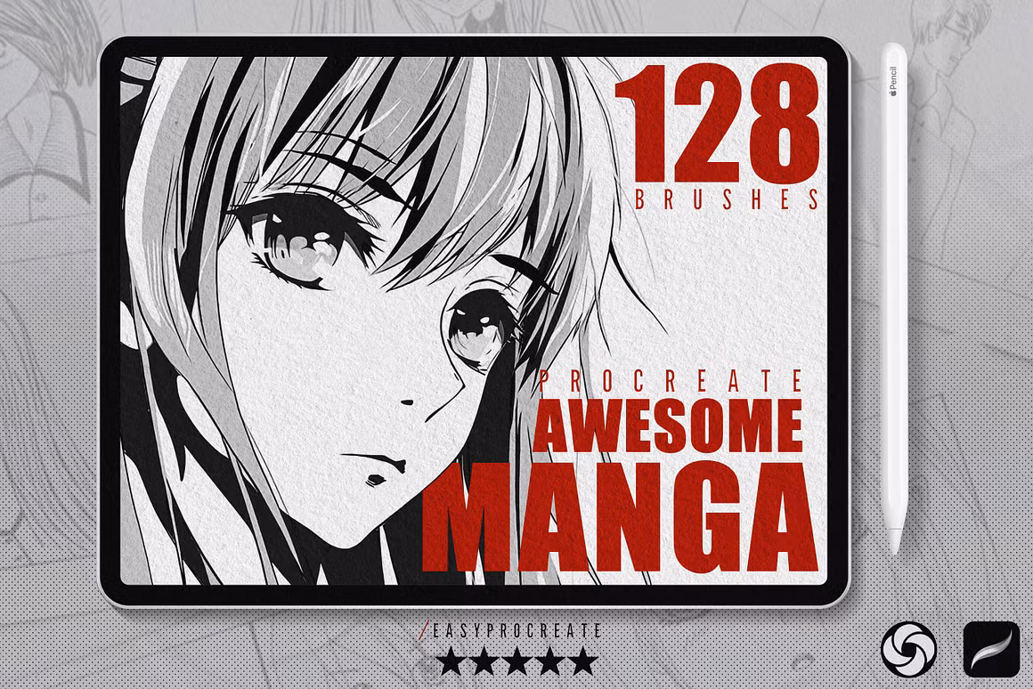 Awesome Manga Procreate Brushes