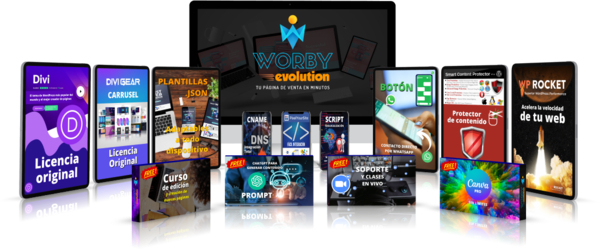 [Imagen de Mockup completo del kit de herramientas Worby Evolution]