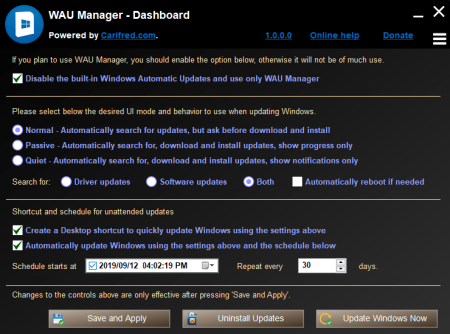 WAU Manager (Windows Automatic Updates) 2.2.0.0