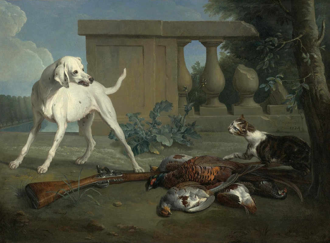 2-6-1724-A-Hound-Protecting-a-Bag-of-Game-From-a-Cat-104