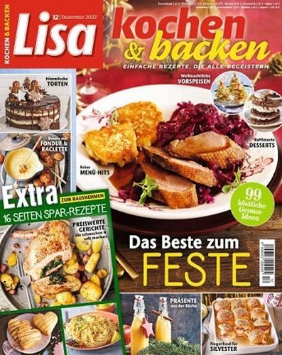 Cover: Lisa Kochen und Backen Magazin No 12 Dezember 2022