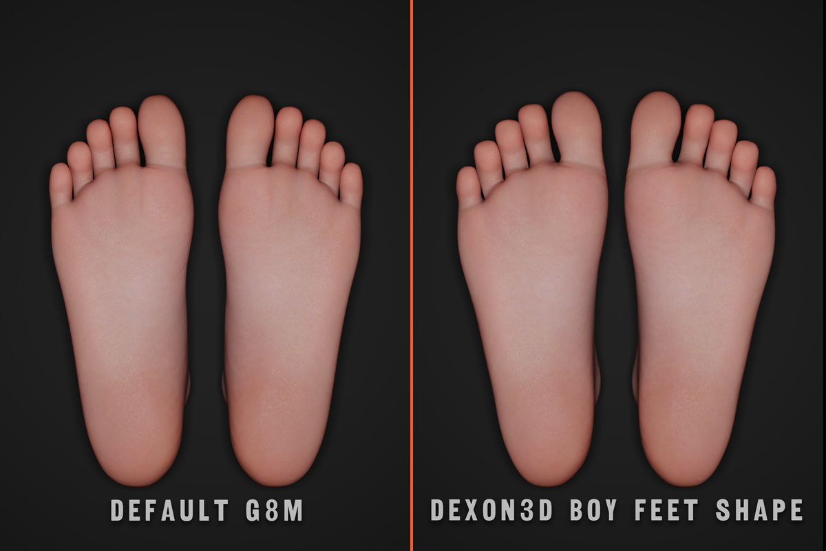 Boy Feet Morph for Genesis 8 and 8.1 Male