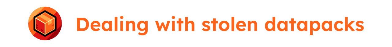 Handling stolen datapacks
