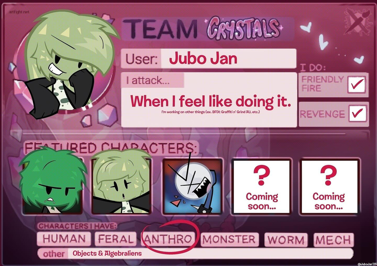 Art Fight Team Crystals artwork