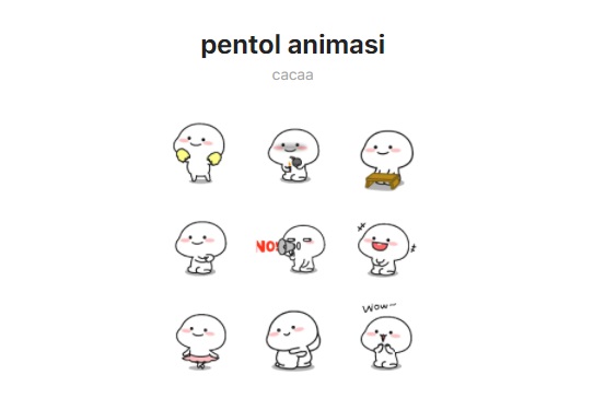 Stiker bergerak WA Pentol Animasi