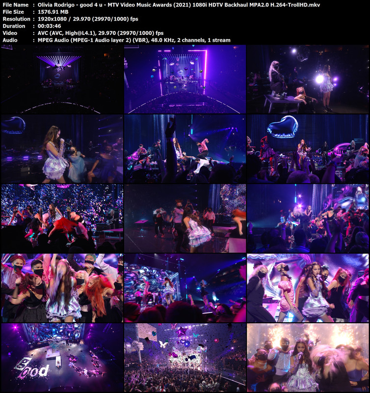 Feed Olivia Rodrigo Good 4 U Mtv Video Music Awards 2021 1080i Hdtv Backhaul Mpa2 0 H 264 Trollhd Sharemania Us